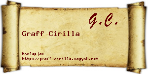 Graff Cirilla névjegykártya